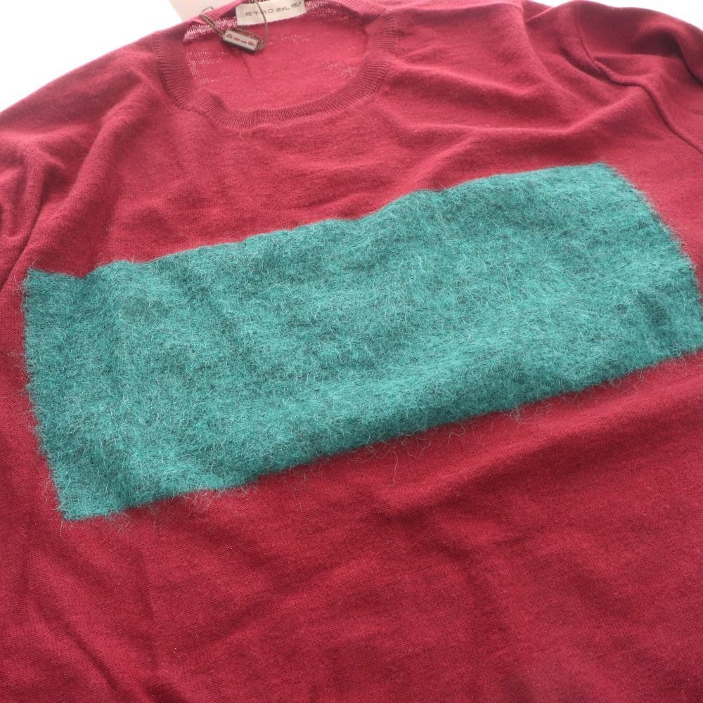 □ エトロ ニット セーター 長袖 トップス ウール モヘア メンズ