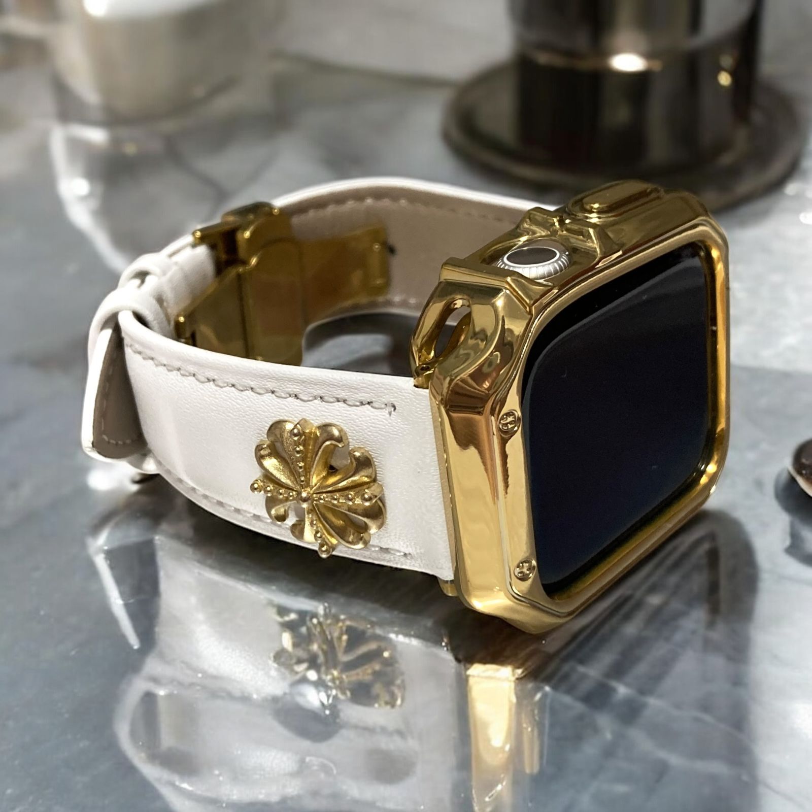 Apple Watch ゴールドカバーケースアップルウォッチラバーバンドベルト Apple Watchカバーケースアップルウォッチラバーバンドベルト