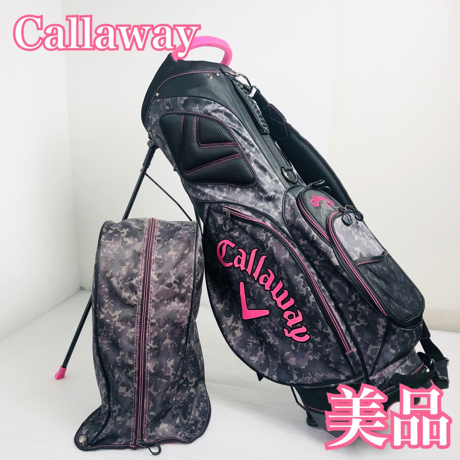 美品 Callaway キャロウェイ カモフラベアー キャディバッグ ゴルフ