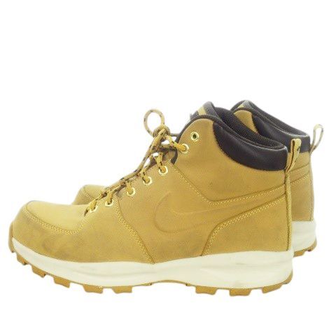 ナイキ NIKE MANOA LEATHER スノーブーツ ミドル レースアップ ロゴ アウトドア 27cm 茶 ブラウン 454350-700 |MN4 GY11