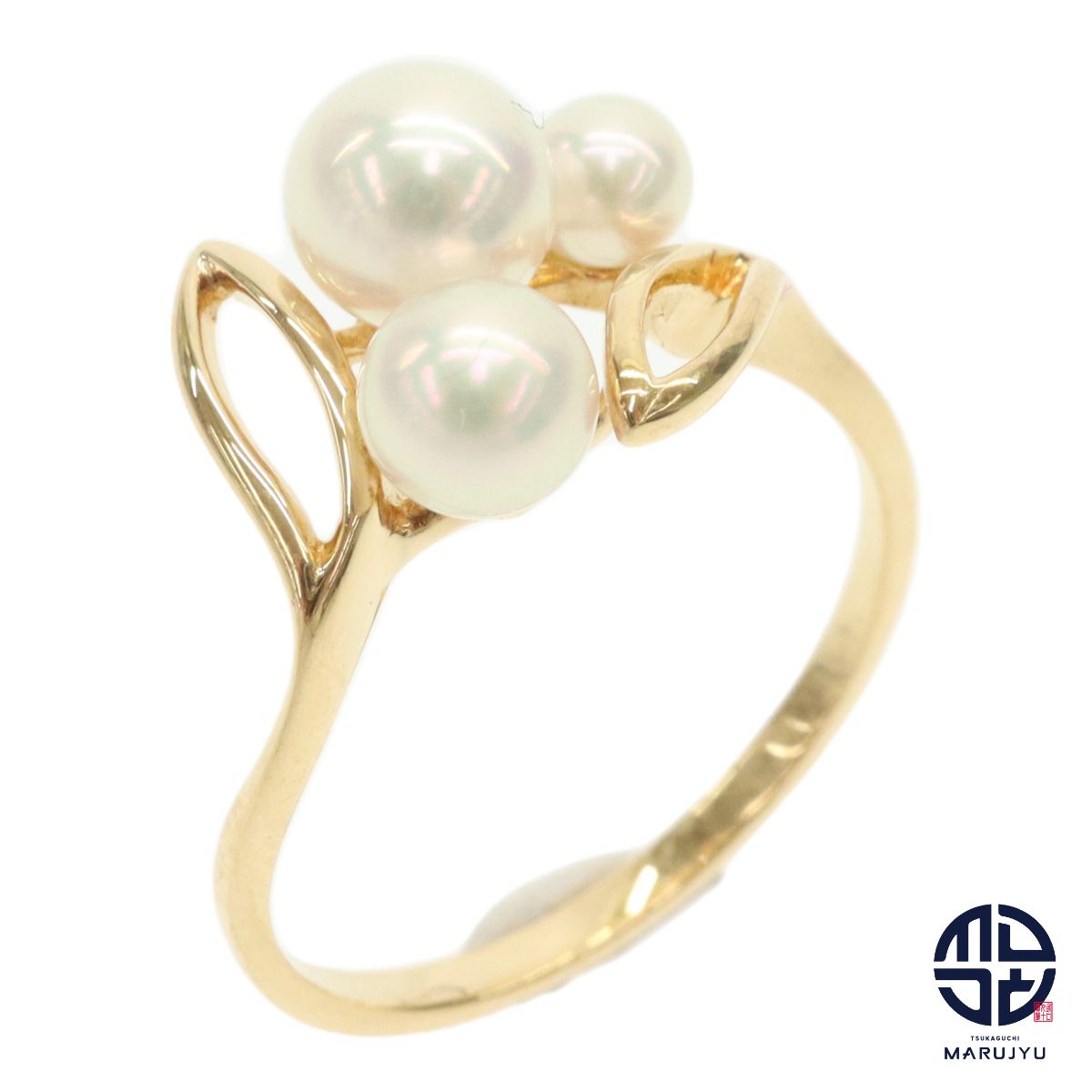 MIKIMOTO ミキモト K18YG 18金イエローゴールド アコヤベビーパール3P 