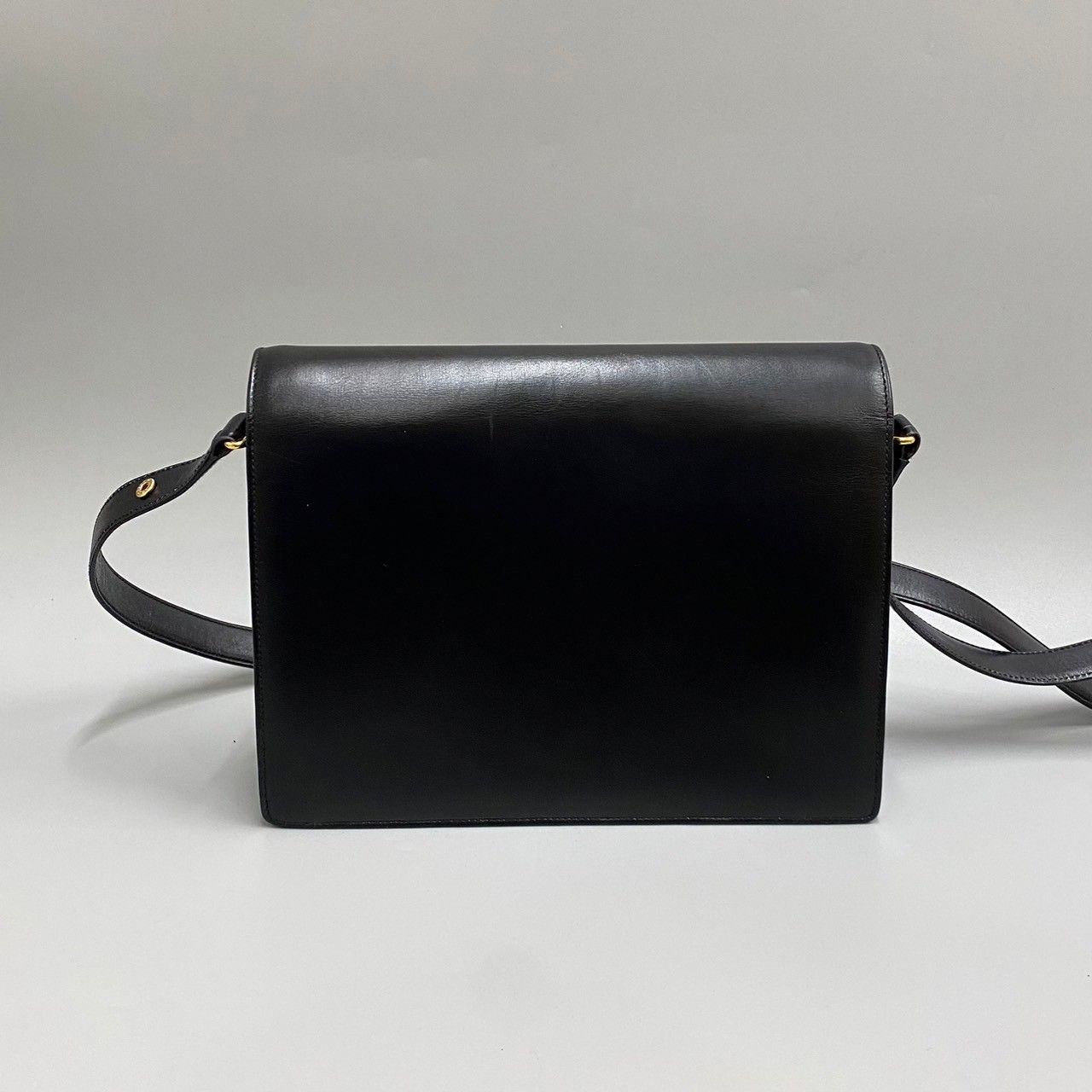 美品 GUCCI グッチ ゴールド ロゴ 金具 カーフ レザー スエード ワン 