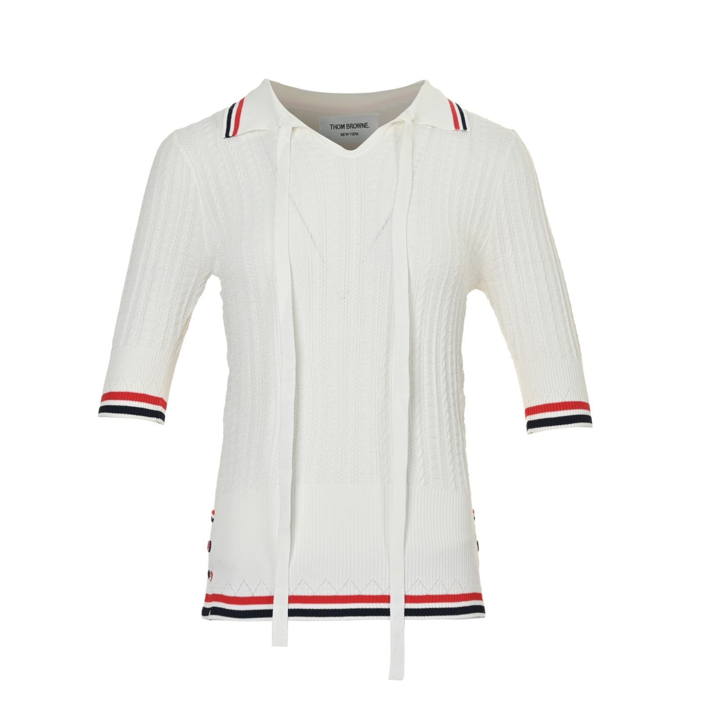 今日 Thom Browne ニットベルト付きポロ半袖
