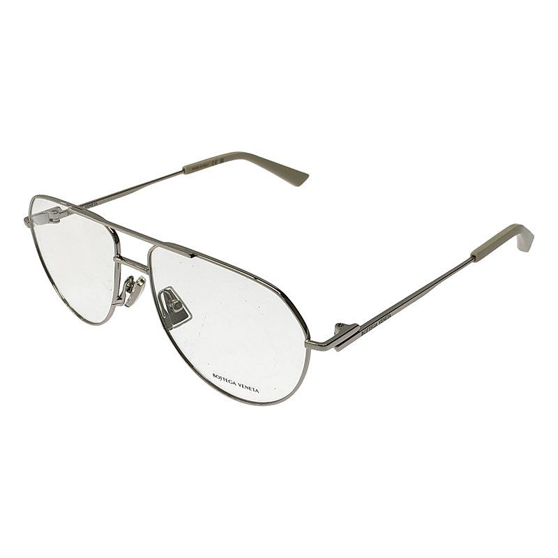 BOTTEGA VENETA | ボッテガヴェネタ | 2025SS | BV1302O 002 TEARDROP FLAME ダブルブリッジ メタルフレーム サングラス | 57□15-145 | シルバー | クリア