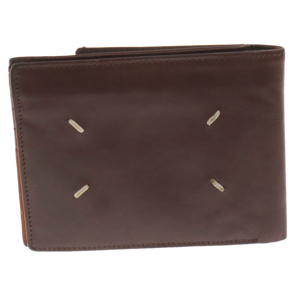 Maison margiela メゾンマルジェラ 二つ折り財布　ブラウン Maison Margiela（メゾンマルジェラ） メゾン マルジェラ レザー 二