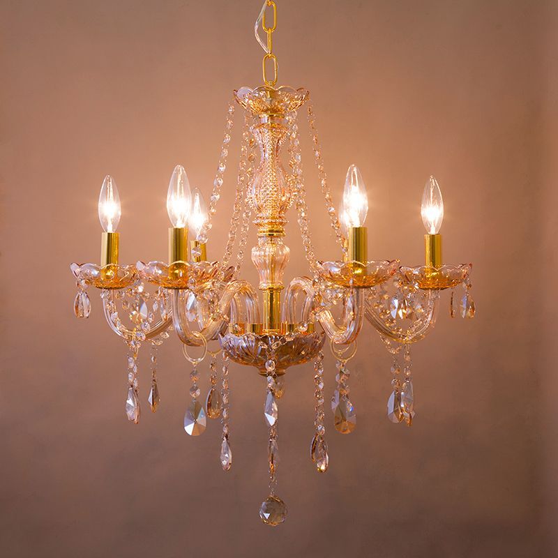 吊照明】モダンガラスシャンデリア 8灯 クリスタル