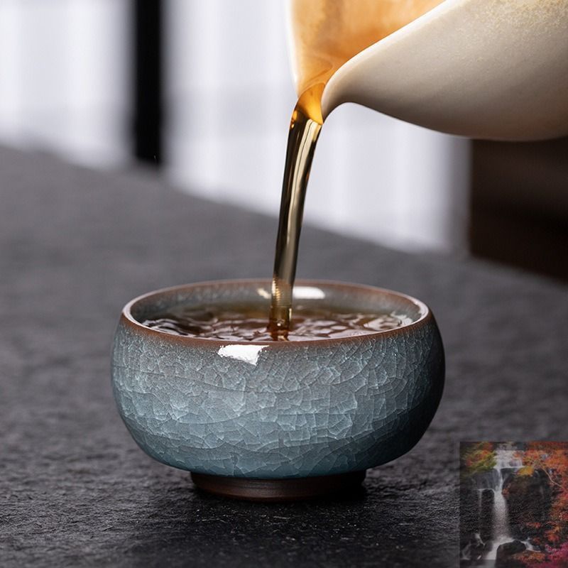 送料無料　時代物　古窯変天目碗 抹茶碗　煎茶道具 窯変黄天目抹茶茶碗 茶器＆茶道具 抹茶碗 - Sazen Tea