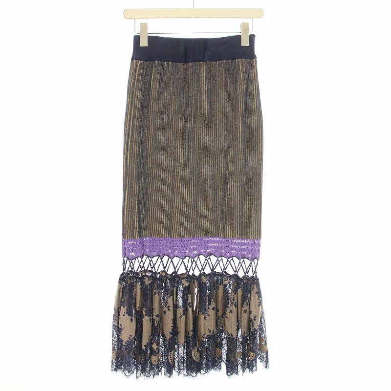 アメリヴィンテージ Ameri VINTAGE SCALLOP LACE KNIT SKIRT 