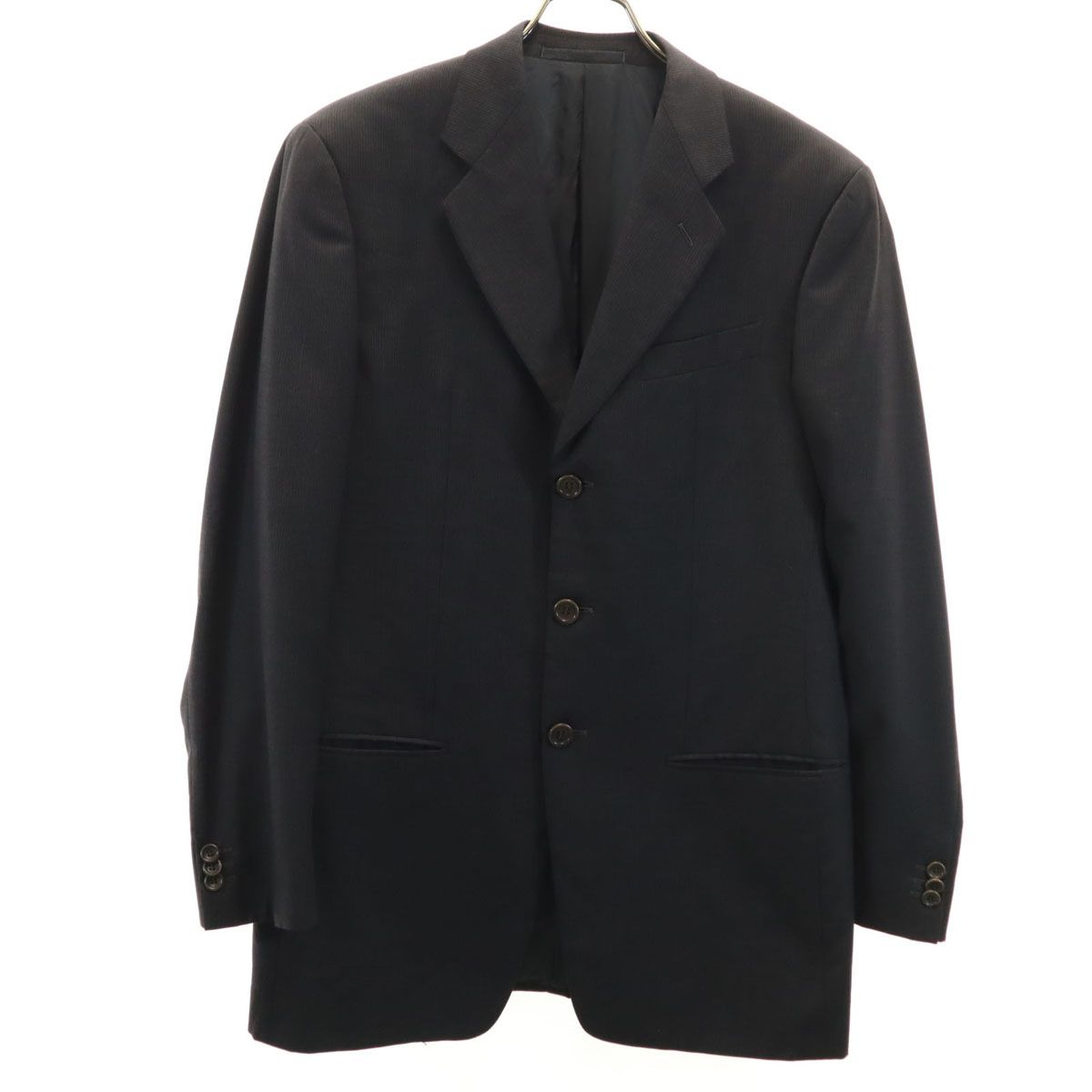 ARMANI COLLEZIONI アルマーニ コレツィオーニ イタリア製 ストライプ柄 テーラードジャケット 46 グレー メンズ ARMANI COLLEZIONI アルマーニ コレツィオーニ イタリア製 ストライプ