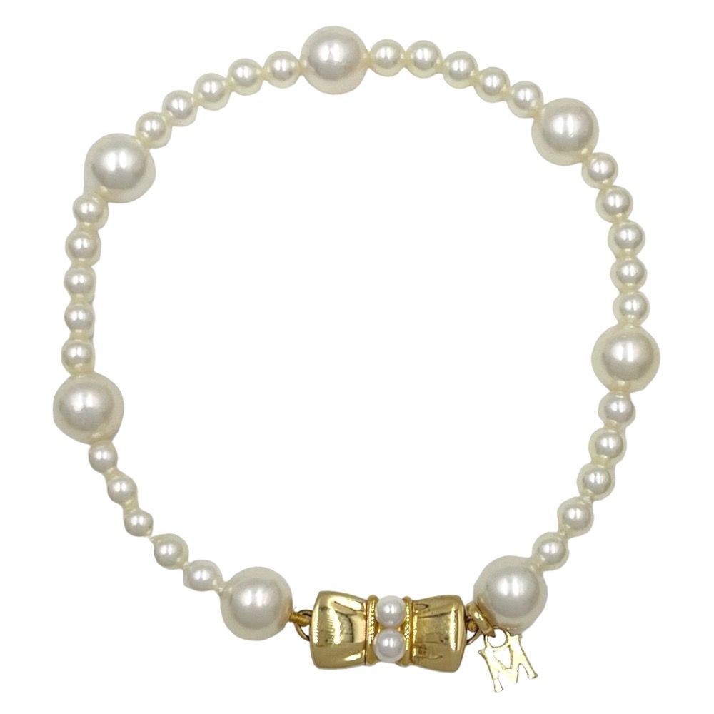 MIKIMOTO＞ K18 パール ブレスレット 7.0～8.8mm MIKIMOTO ミキモト