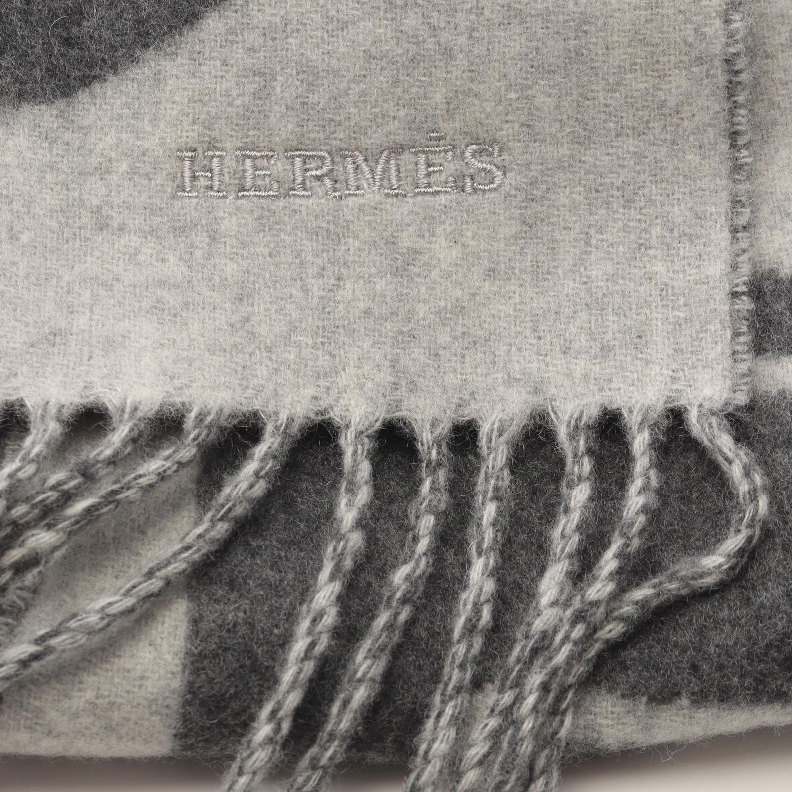 エルメス HERMES マフラー マイヨン TGM グリ シネ クレール  