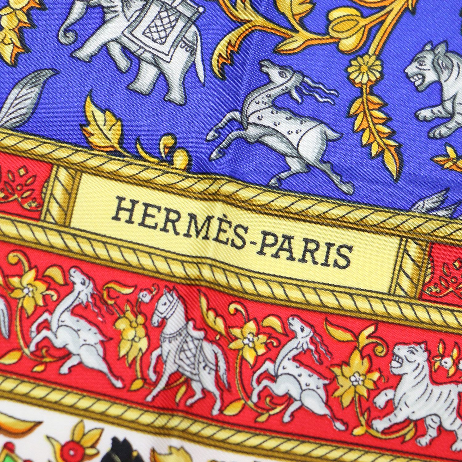HERMES エルメス カレ90 シルク スカーフ インドの狩猟 / CHASSE