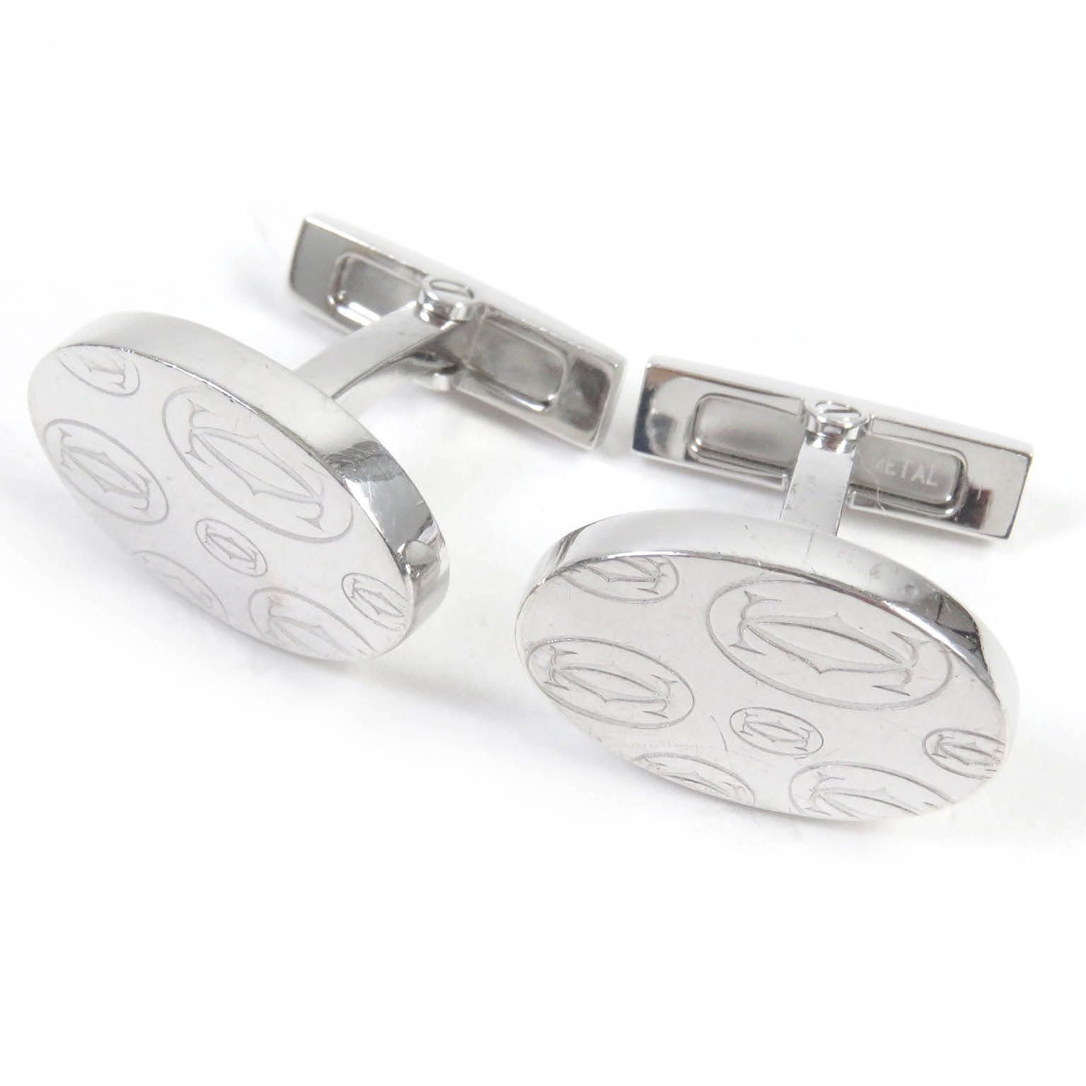 新品未使用Cartier シルバー カフリンクス 楽天市場】カルティエ カフス カフリンクス 2C シルバー