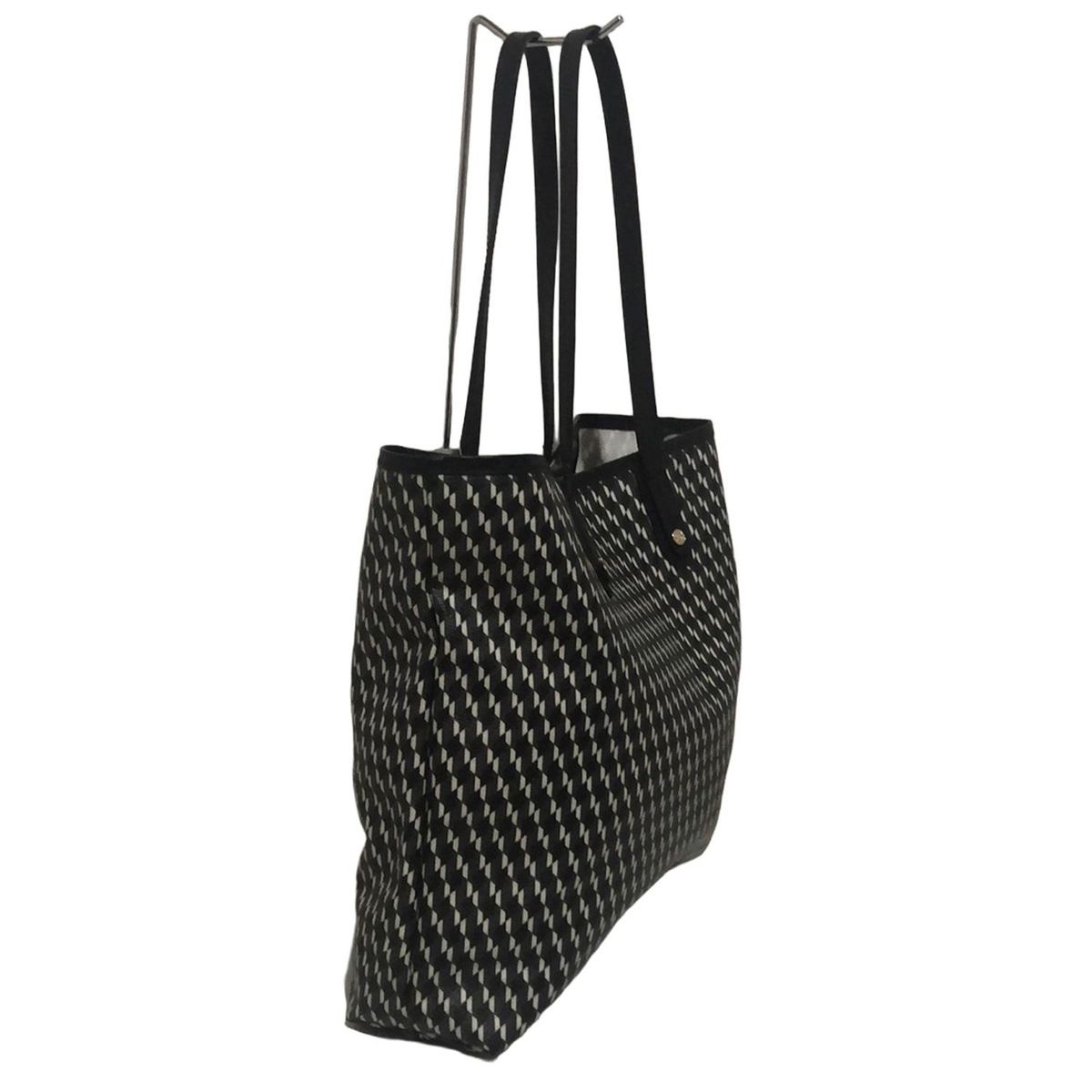SAZABY(サザビー) トートバッグ美品 - 黒×アイボリー レザー