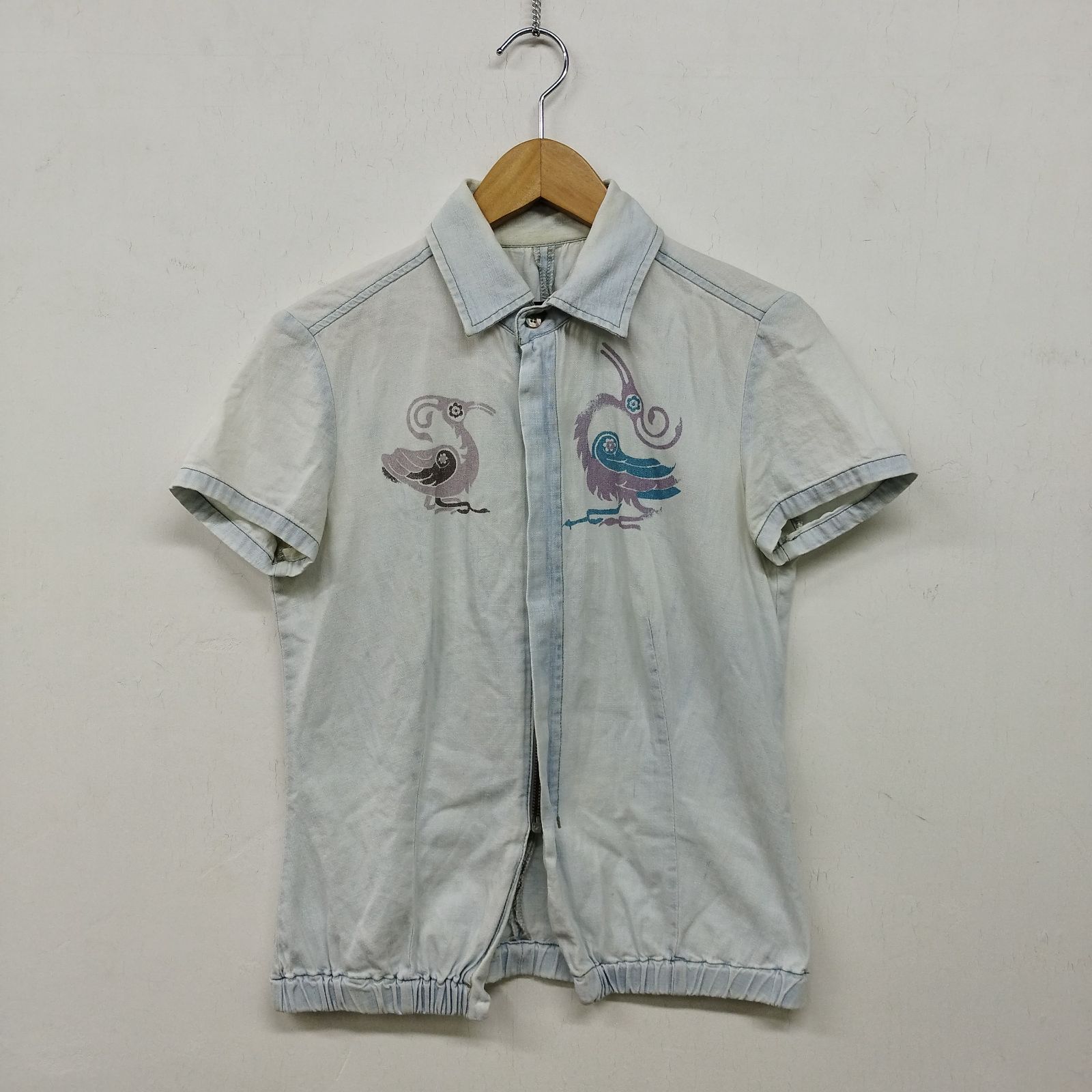DIESEL ディーゼル フルジップ 半袖 シャツ ジャケット 鳳凰 