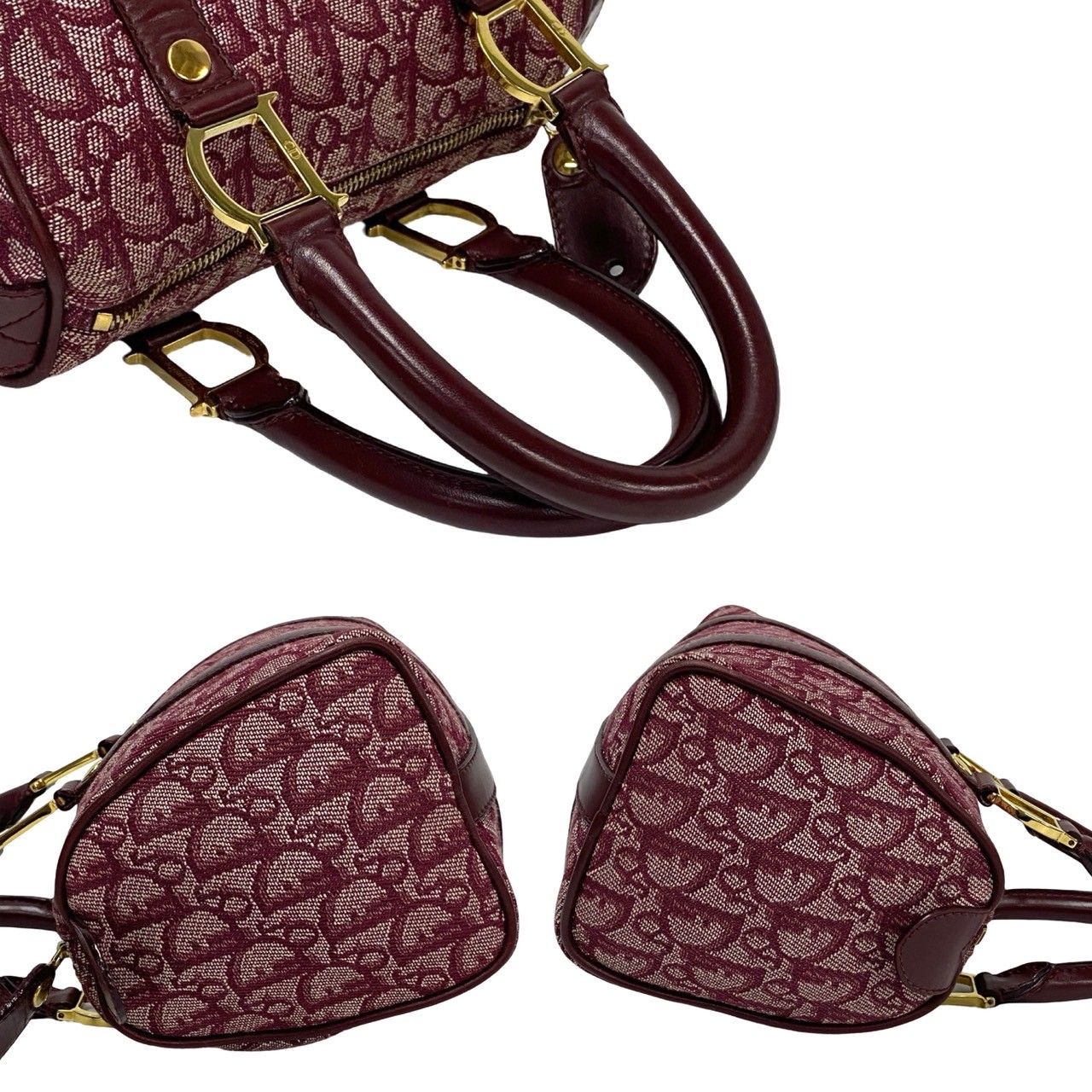 極 美品 Christian Dior ディオール トロッター 柄 レザー 本革 