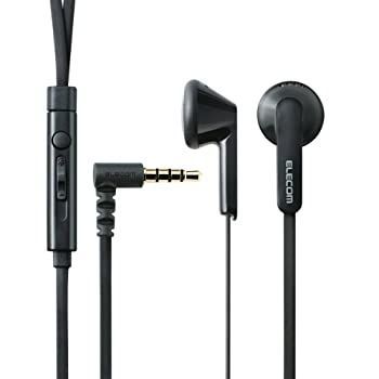  エレコムステレオイヤホン マイク付 3.5φ4極 1.2m Y型 iPhone スマホ対応 ブラック EHP-IS3510MBK