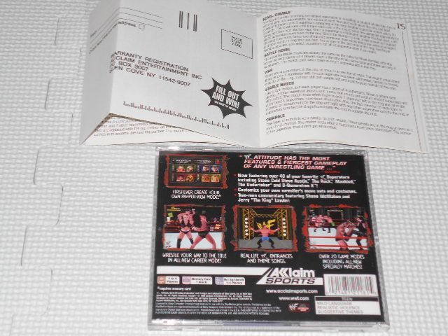 PlayStation - PS★WWF ATTITUDE 海外版 北米版 ハガキ付 PS☆WWF ATTITUDE 海外版 北米版 ハガキ付☆箱付・説明書付