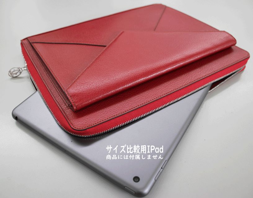 【新品】カルティエ　タブレットケース　レッド　箱付き 新品】カルティエ タブレットケース レッド 箱付き Cartier