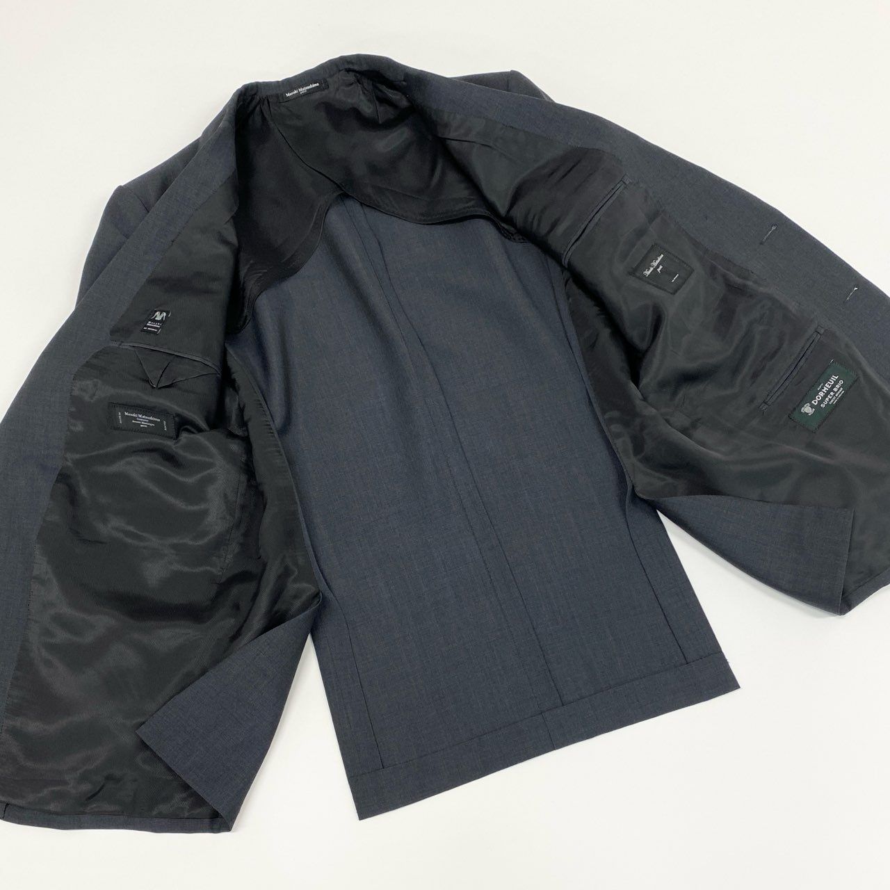 マサキマツシマ モード変形ジャケット コート 日本製 チャコールグレー M マサキマツシマ モード変形ジャケット コート 日本製