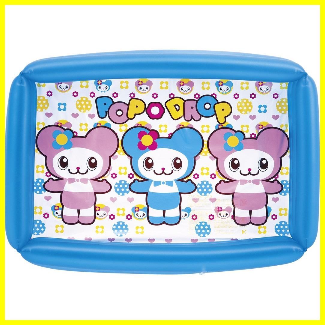 ヒオキ ビニールプール ポップドロップ 角プール ブルー 100×65×30cm
