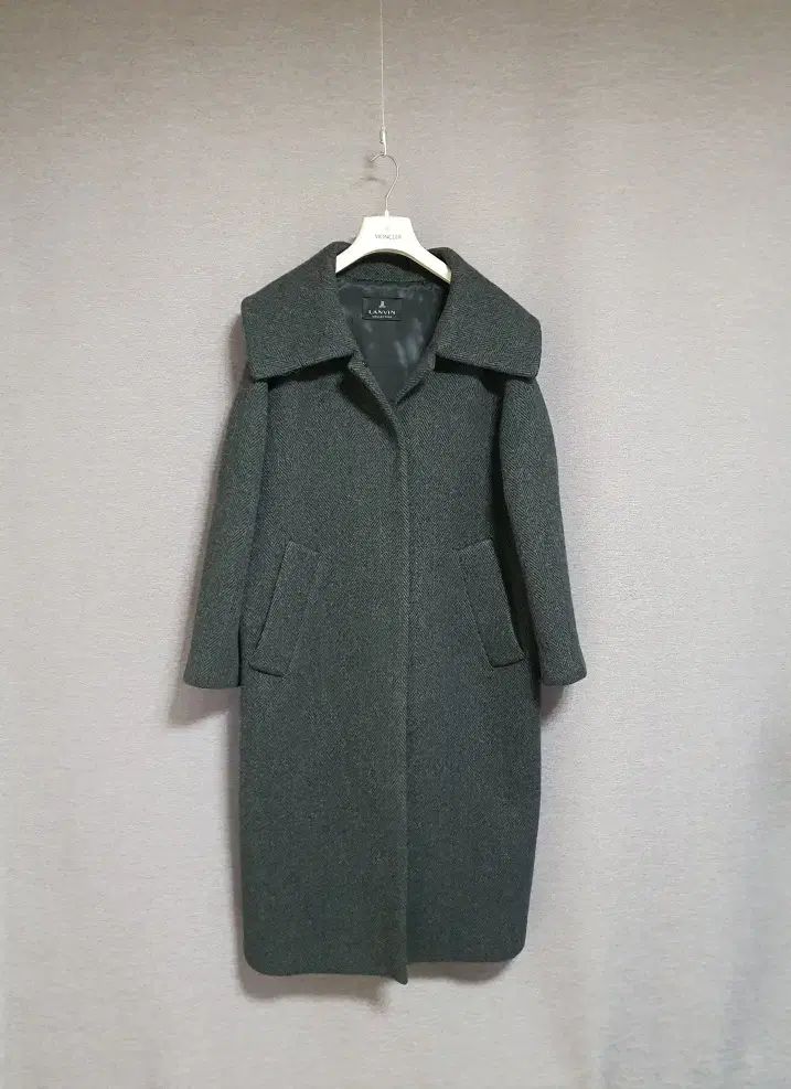 ランバンコレクション ヘリンボーン カシミア ウール BIG サイズ