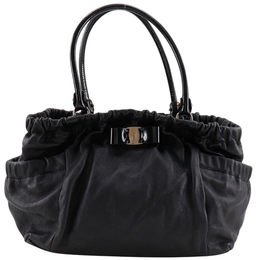 美品✨サルヴァトーレフェラガモ ヴァラ リボン 6C 23cmダークネイビー Salvatore Ferragamo】サルヴァトーレフェラガモ ヴァラリボン AU-21