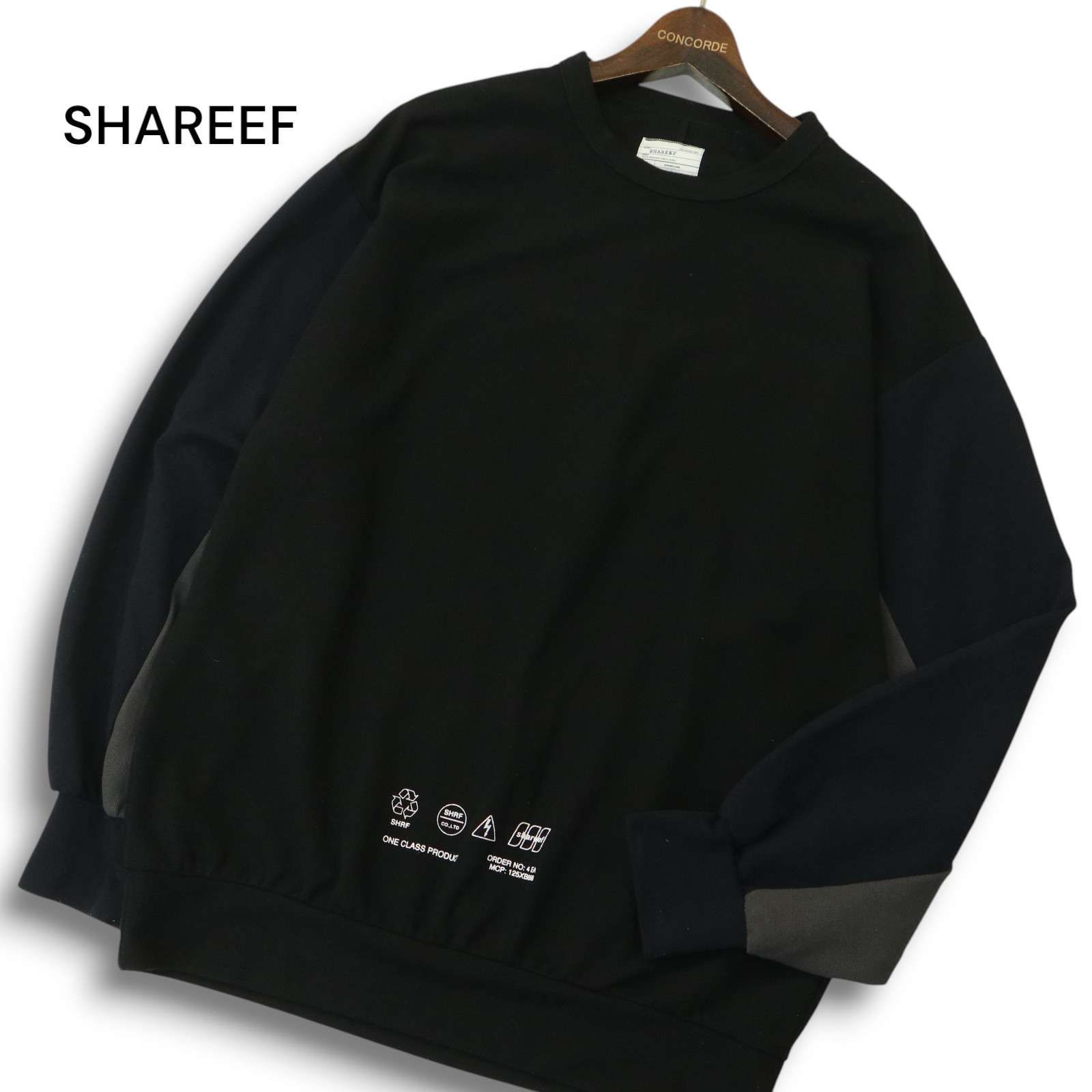 SHAREEF シャリーフ オーバーサイズスウェット サイズ1 SHAREEF シャリーフ 通年 オーバーサイズ☆ ハーフリブ チェンジ