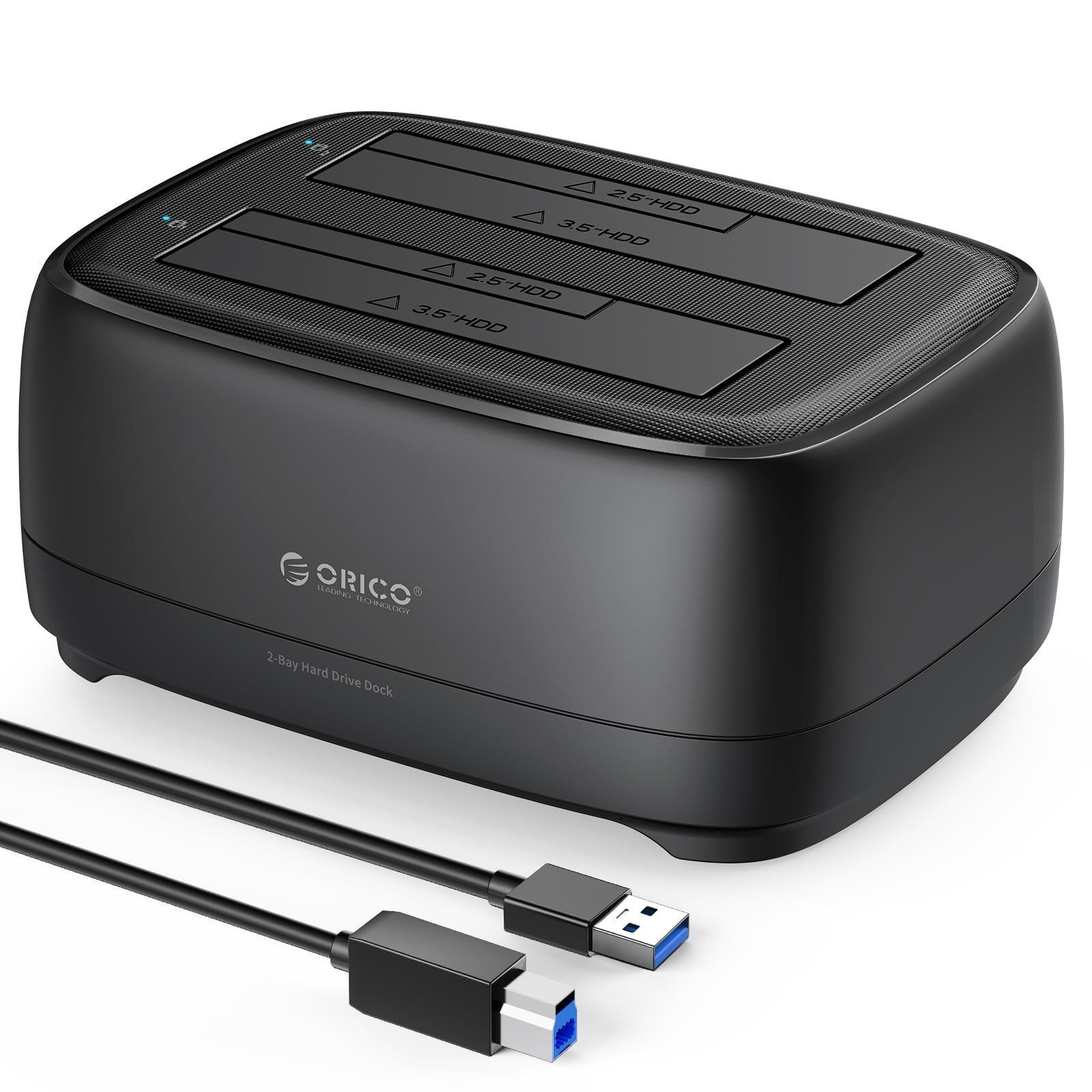 最大40TB DD28U3 サポートUASP ツールフリーファイルバックアップ|ゲームロード 3.5インチHDD用 III SATA to 3.0 USB 2台搭載 HDDスタンド ORICO