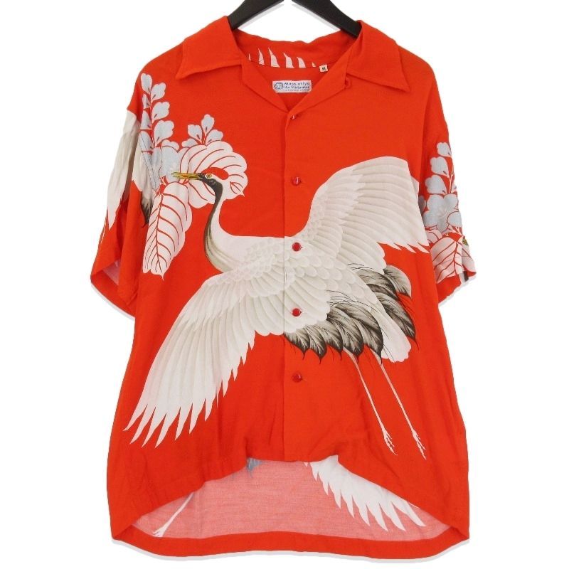 SUN SURF サンサーフ 半袖アロハシャツ SS39277 SPECIAL EDITION CRANE FLY AWAY レッド M71012236