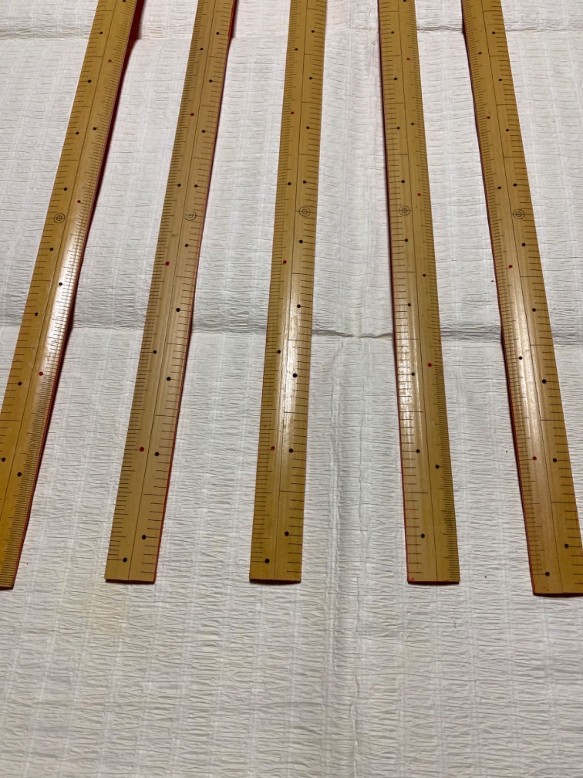 尺・センチ対応ものさし 2尺・75cm 寸 cm付 竹製 定規　５本セット