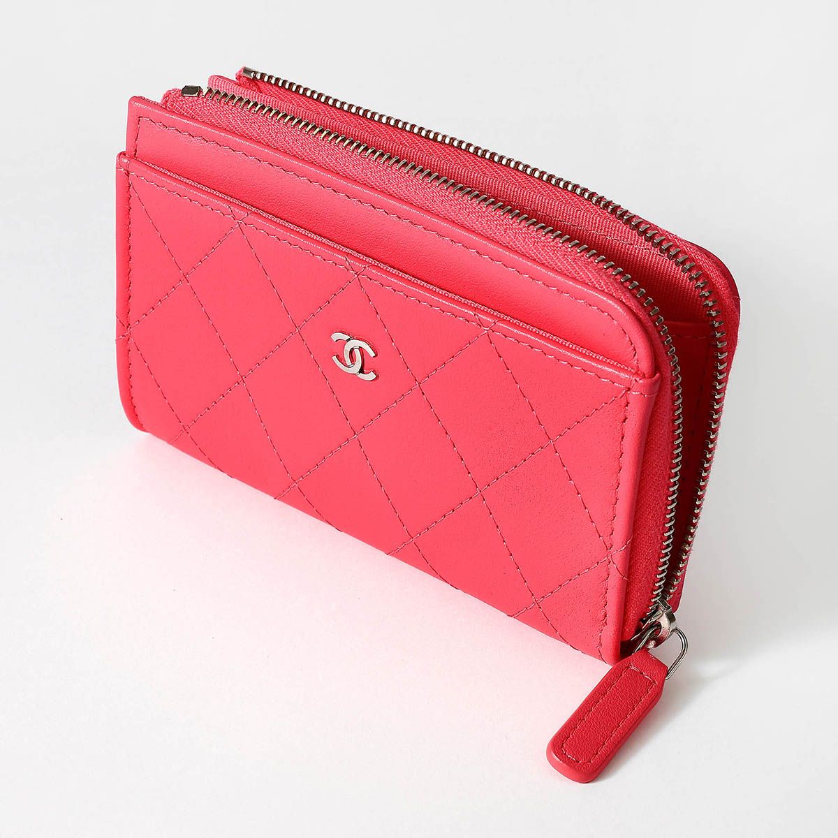 新品 シャネル CHANEL カードケース フラグメントケース ネオンピンク  