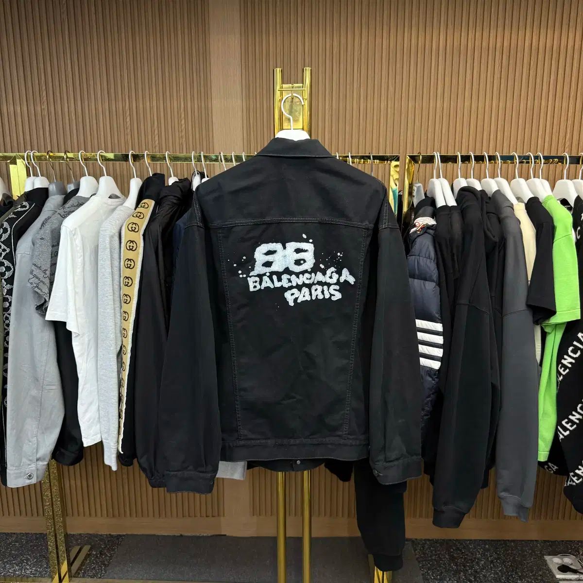 1 サイズ BALENCIAGA バレンシアガ 手 ドロー BB デニム ジャケット
