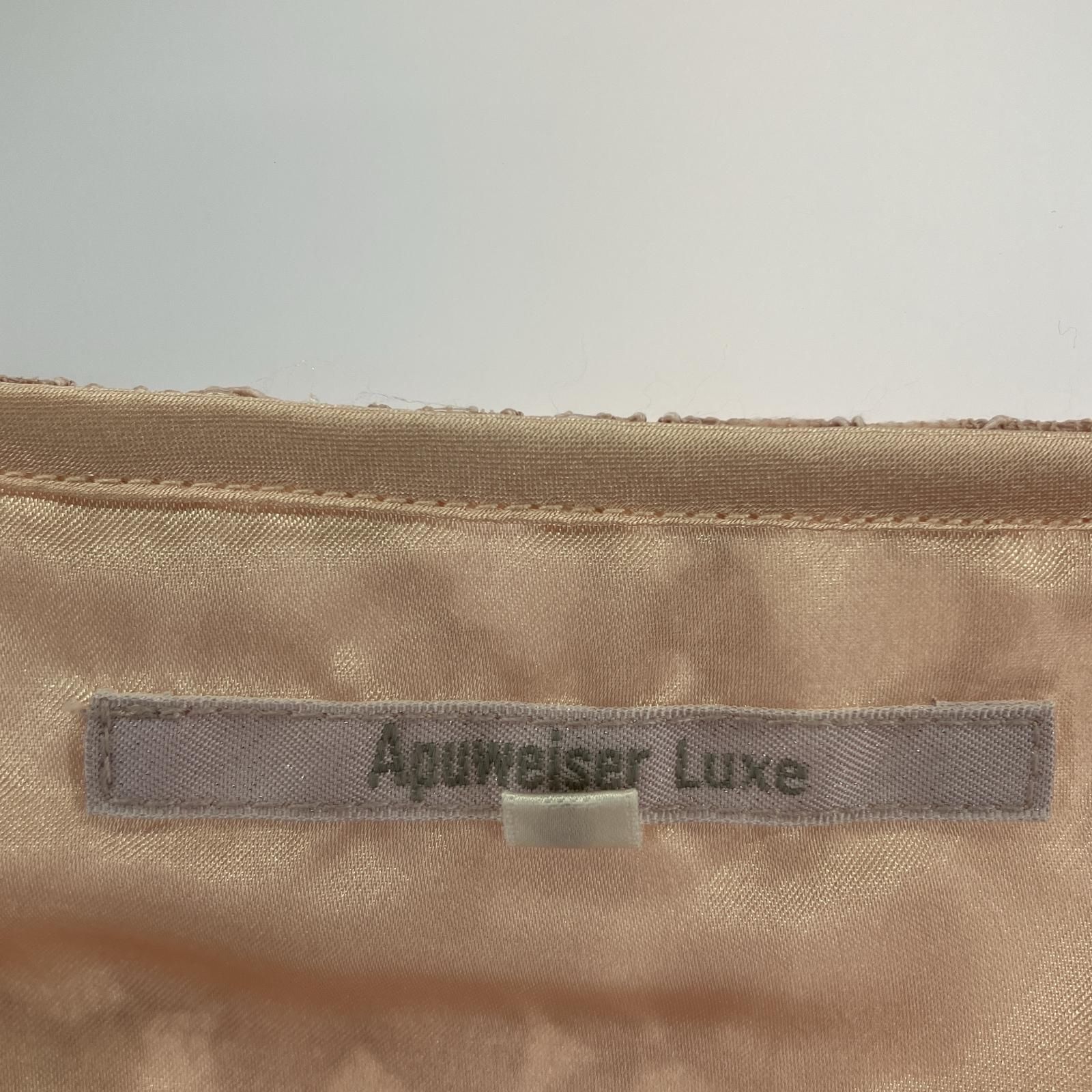 【美品】Apuweiser Luxeビジュー付ワンピース 送料無料 美品【Apuweiser Luxeアプワイザーリュクス】 ビジュー