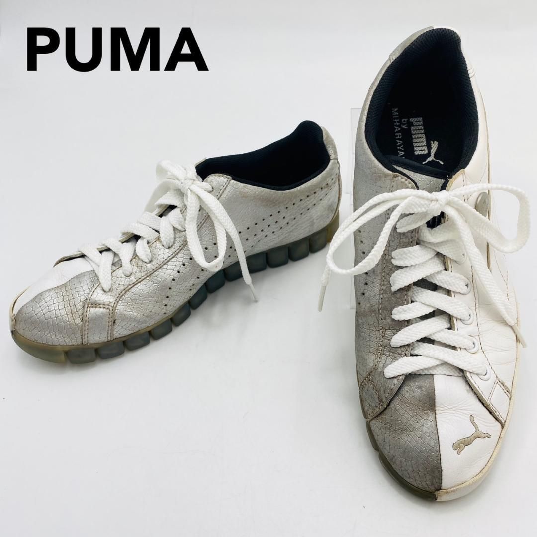 PUMA️MIHARA YASUHIRO 27cm シルバースニーカー MAISON MIHARA YASUHIRO SCOTT LEATHER LOW シルバー