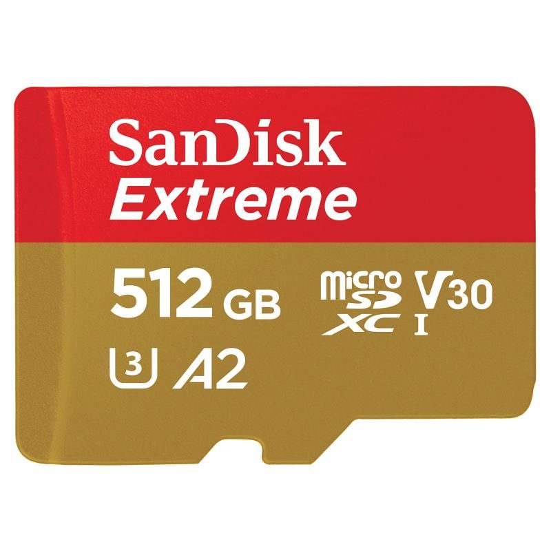 SanDisk MicroSDXC UHS-I Card 512GB Extreme Ultra High Speed Type Read Up to 190MB|s | Write Up to 1