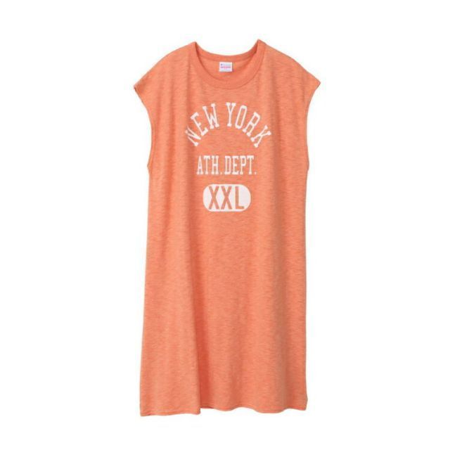 HANES ヘインズ ONEPIECE DRESS パパイヤ 100サイズ CK-X320 830 | スポーツ 運動 服 衣類 ウエア ウェア トップス ショートスリーブ Tシャツ ワンピース 半袖 着心地 天竺素材 デザイン 綿 シンプル 機能