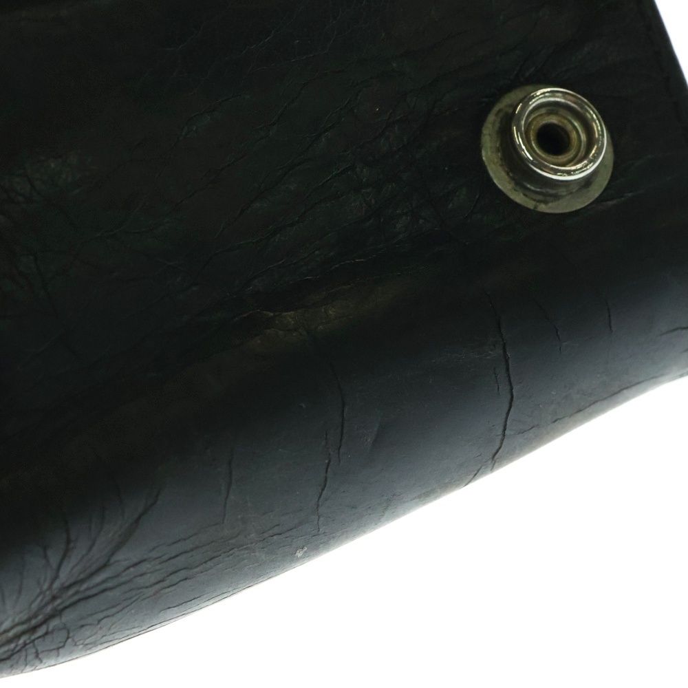 CHROME HEARTS クロムハーツ 3FOLD 3フォールド クロスボールボタン レザーウォレット 財布 ブラック BCA364 CAMPINGPARCCENTRAL_COM