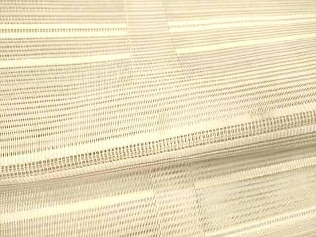 平和屋着物＊夏物 絽綴れ 八寸名古屋帯 横段文 正絹 逸品