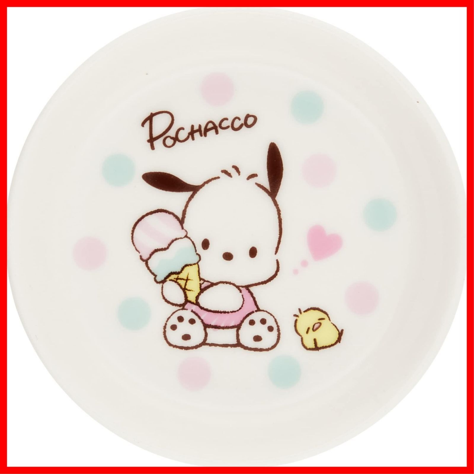 在庫 皿 直径10.5cm ミニプレート アイス 白 ポチャッコ 306119 サンリオ SANRIO