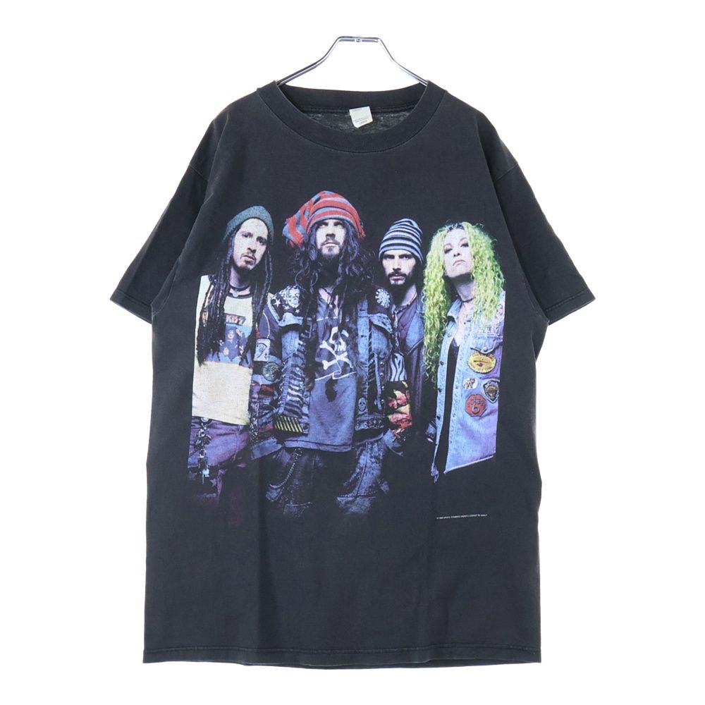 VINTAGE ヴィンテージ 90S WHITE ZOMBIE ホワイトゾンビ 両面プリント 半袖Tシャツ ブラック