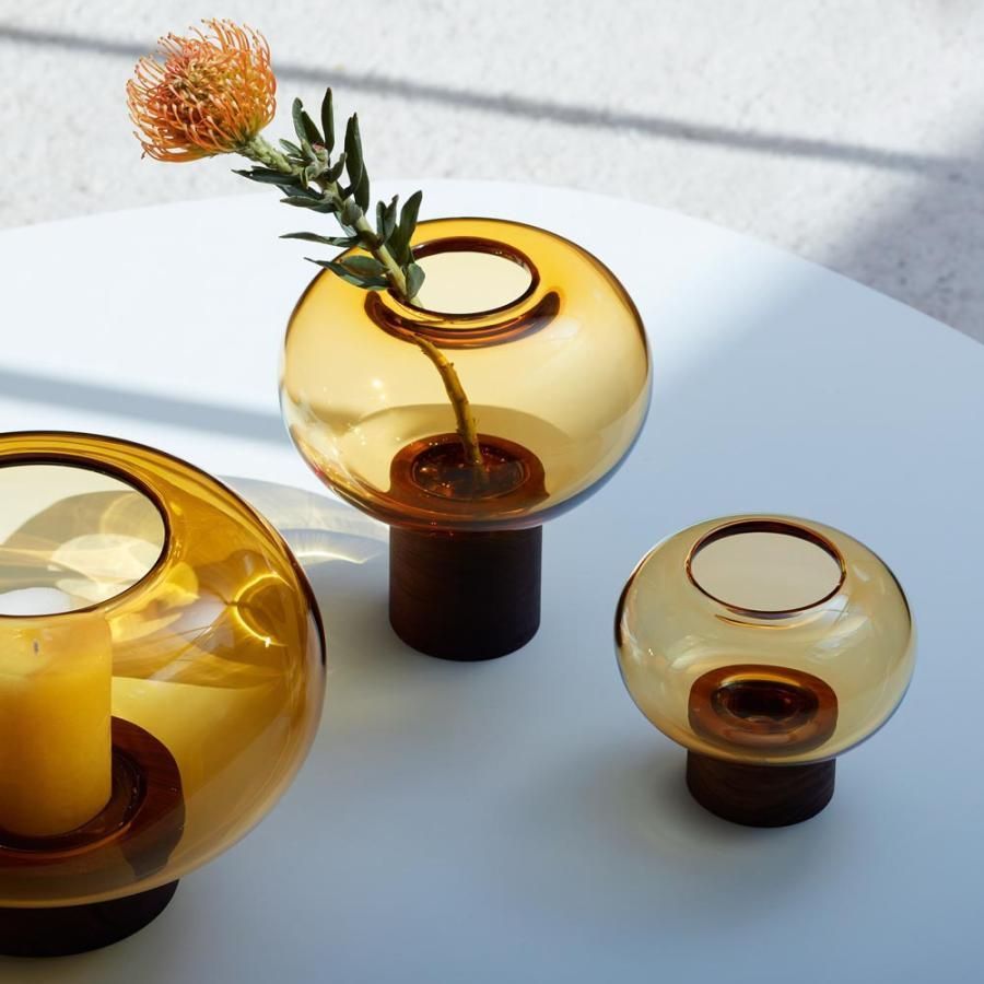 LSA OBLATE オブレート Vase G1718-13-835 アンバー H13.5cm LOB09 エルエスエー フラワーベース 花器 花瓶 TALLINNNEXPO_COM