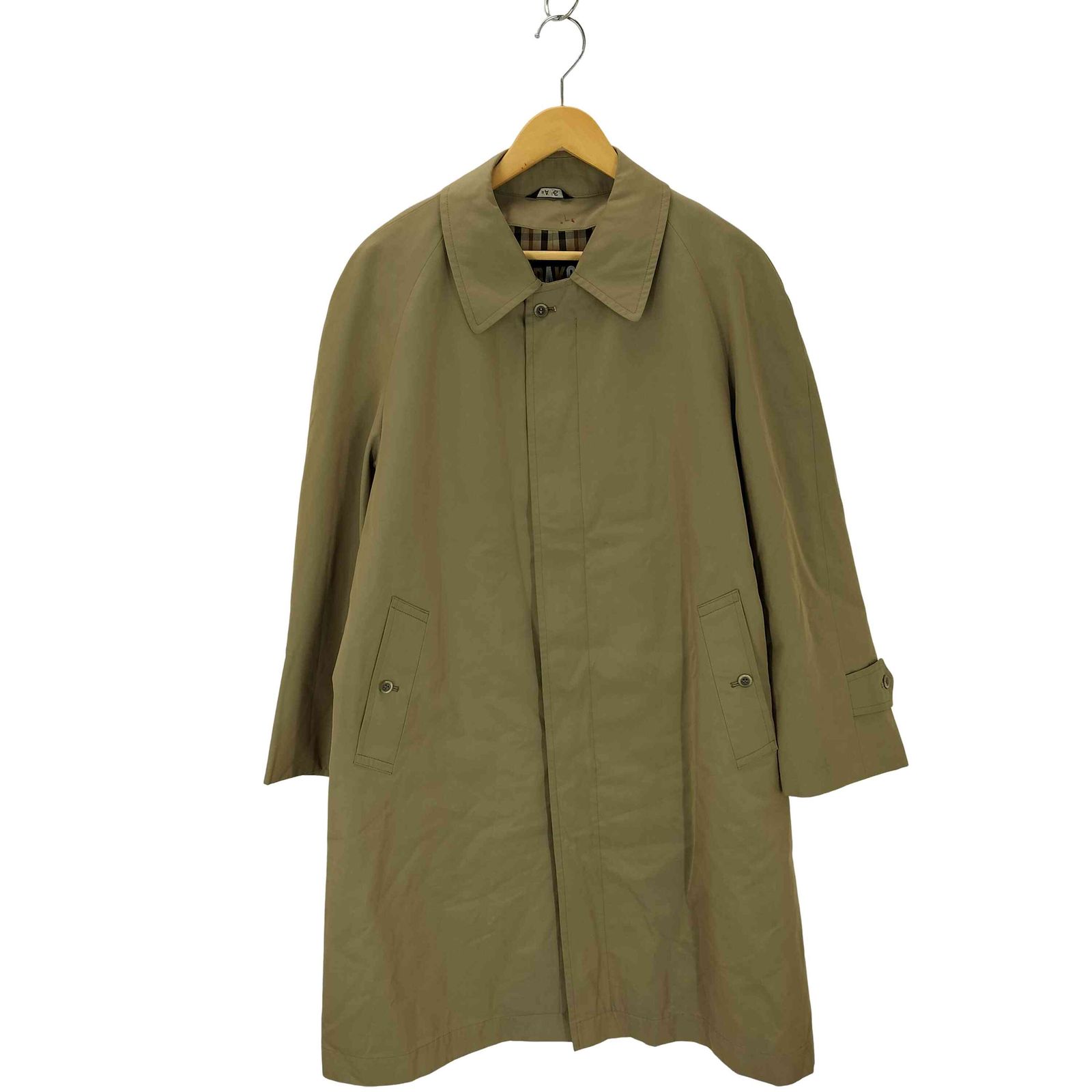 ★DAKS★ダックス ロングトレンチコート【M】長袖 チェック柄 ヴィンテージ ☆DAKS☆ダックス ロングトレンチコート【M】長袖 チェック柄