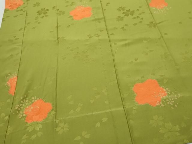 平和屋着物○長襦袢 無双仕立て 雪輪楓花文 舞桜地紋 暈し