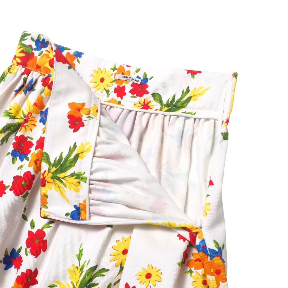 □美品□MIUMIU ミュウミュウ ロングスカート サイズ38S フラワー  