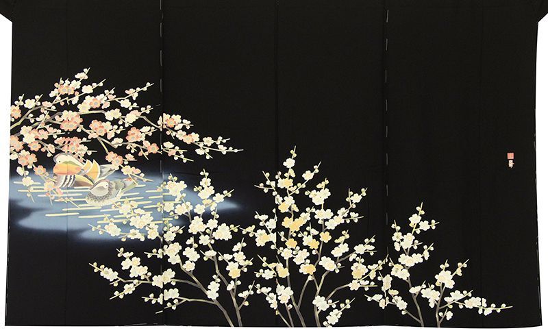 記念感謝祭【仕立無料】京友禅伝統工芸士手描き染黒留袖☆特撰王朝庭園