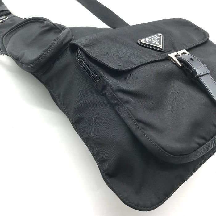 良品 PRADA プラダ 三角ロゴ テスート ナイロン ショルダー バッグ