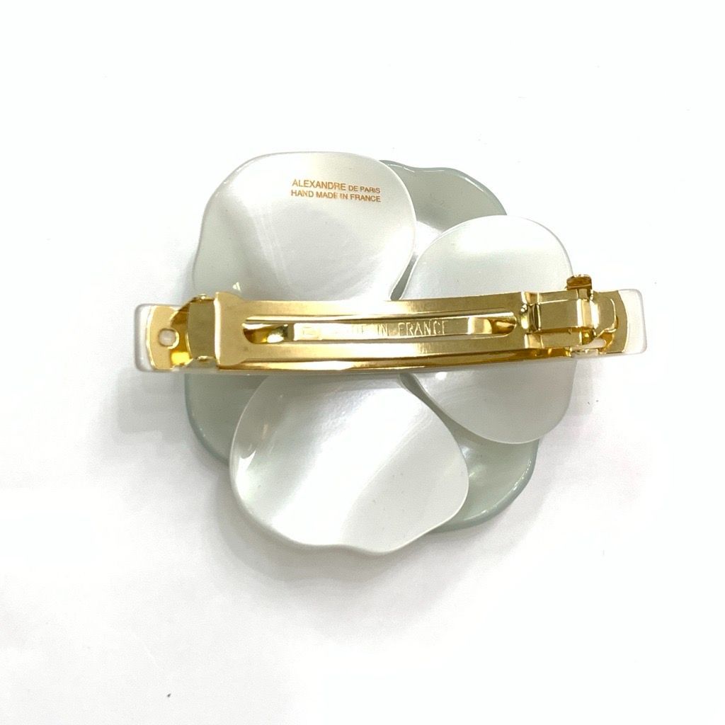 アレクサンドルドゥパリ カメリア バレッタ8cm ライトブルー