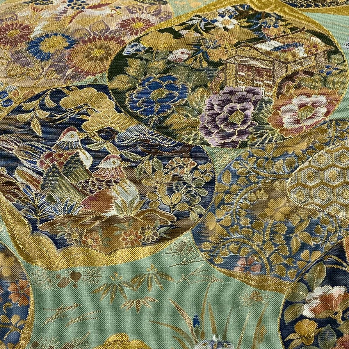 s*引様 美品 綴れ　袋帯　鳥　花柄 s*引様 美品 綴れ 袋帯 鳥 花柄 - メルカリ