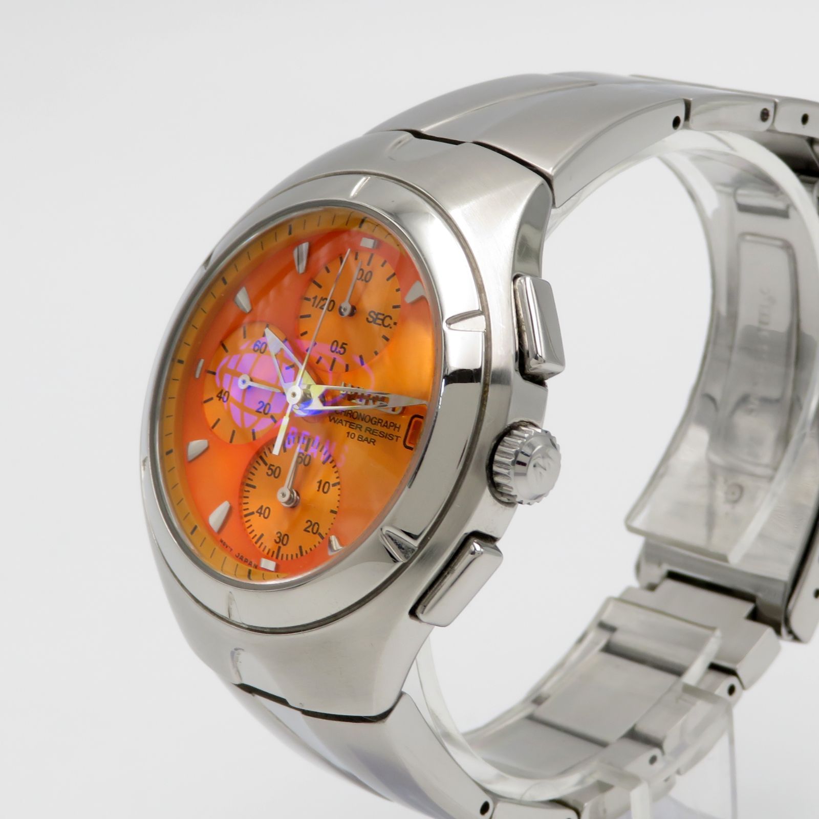 WIRED ワイアード BEAMS ビームス コラボ 15th ANNIVERSARY 7T92-0TD0 クロノグラフ 腕時計 ウォッチ オレンジ  SS wired seiko 【中古】 - メルカリ